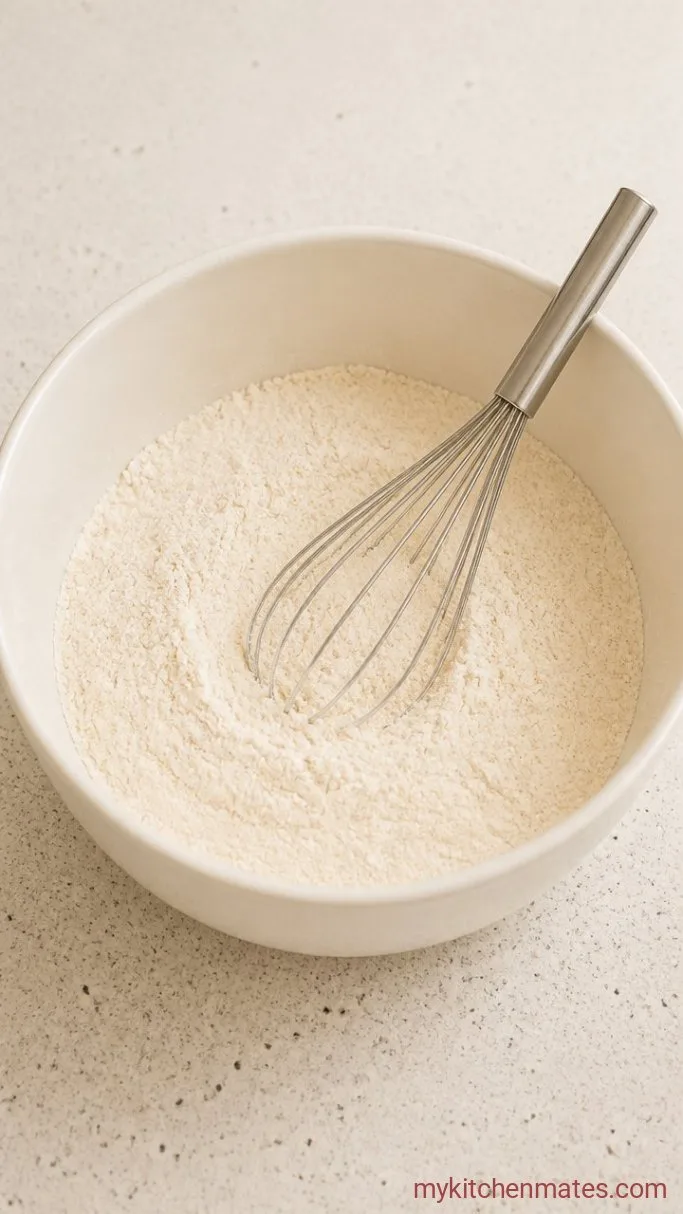 Fragrant Rose Sugar Cookies (No Chilling) Step 1: Mix the Dry Ingredients