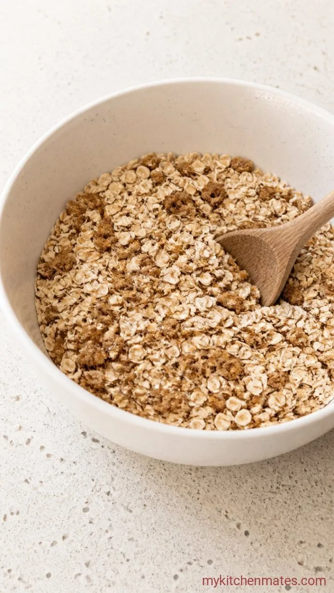 Soft and Chewy Chocolate Chip Granola Bars Step 1: Mix the Dry Ingredients
