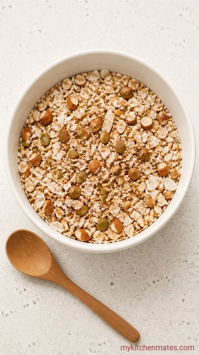 Homemade Ancient Grain Granola (Purely Elizabeth Copycat) Step 1: Mix the Dry Ingredients