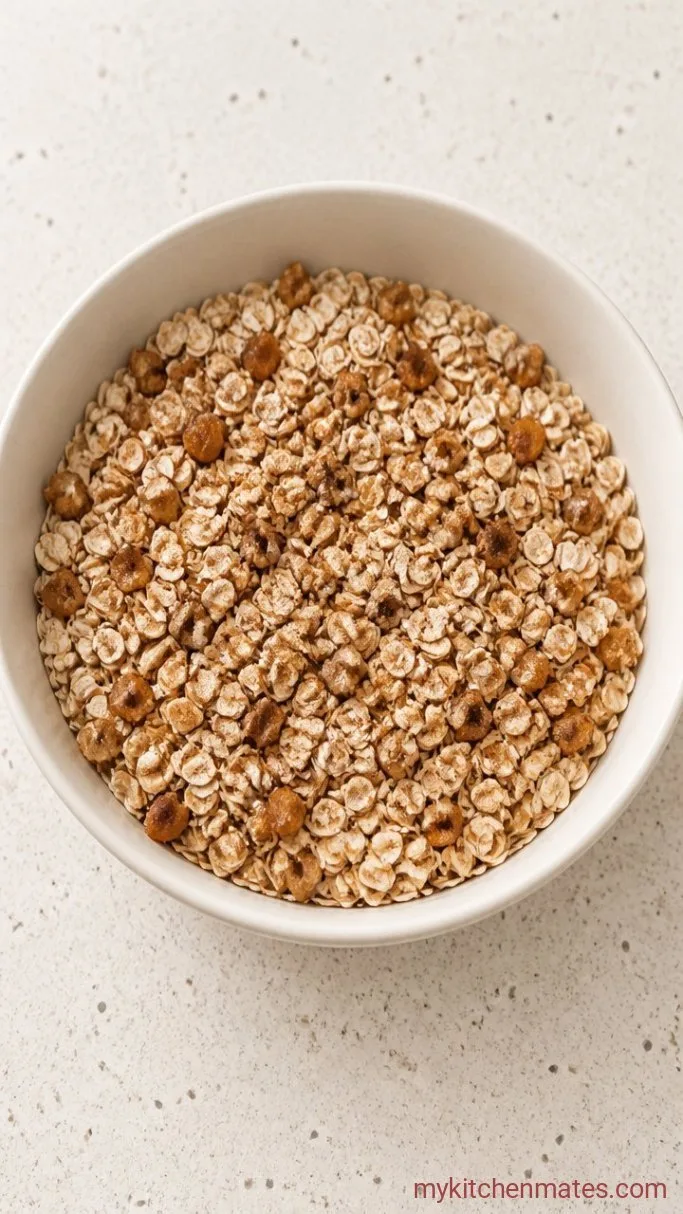 Chewy Apple Cinnamon Granola Bars Step 1: Mix the Dry Ingredients