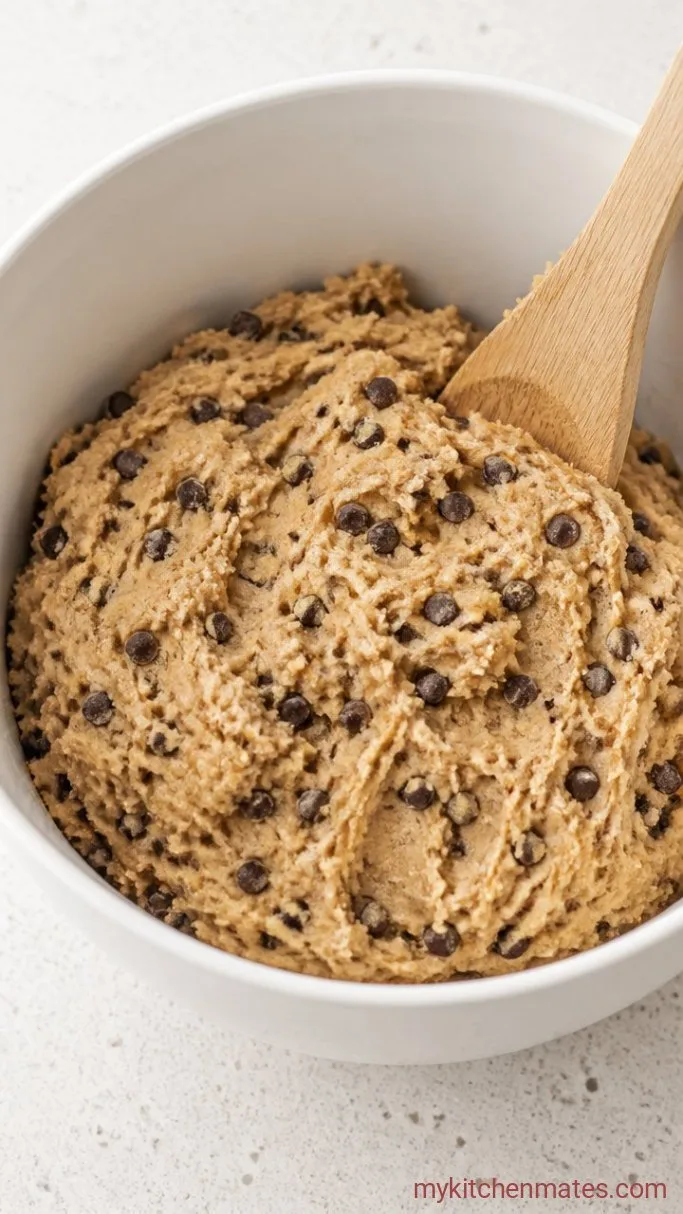 Decadent Cookie Dough Cake (No Raw Eggs) Step 1: Mix the Edible Cookie Dough