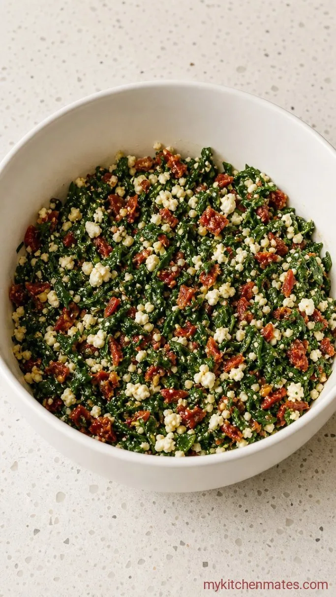 Juicy Stuffed Turkey Breast with Spinach and Feta Step 1: Mix the Filling