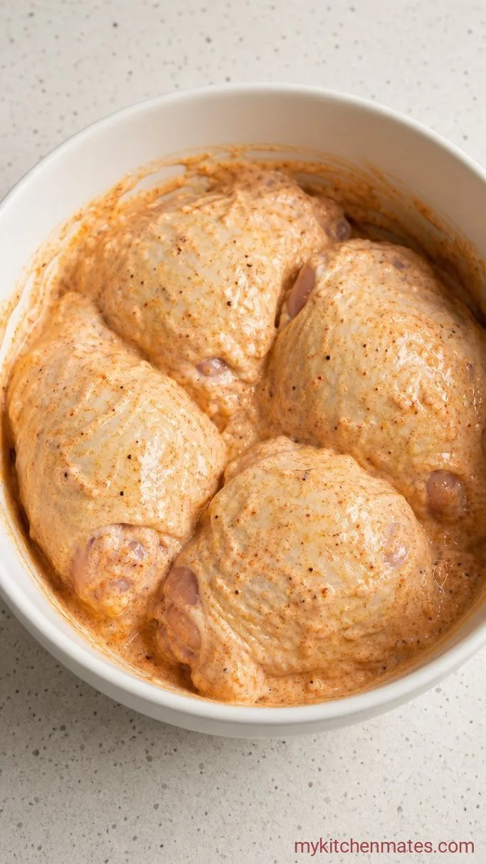 Juicy Oven-Grilled Chicken (No Grill Needed) Step 1: Mix the Marinade and Coat the Chicken