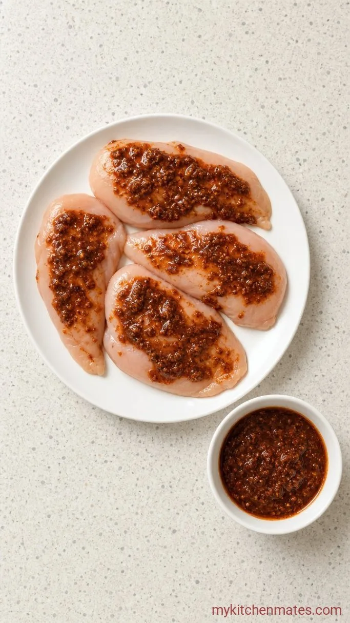 High-Protein Chipotle Chicken Bowl Step 1: Mix the Marinade and Coat the Chicken