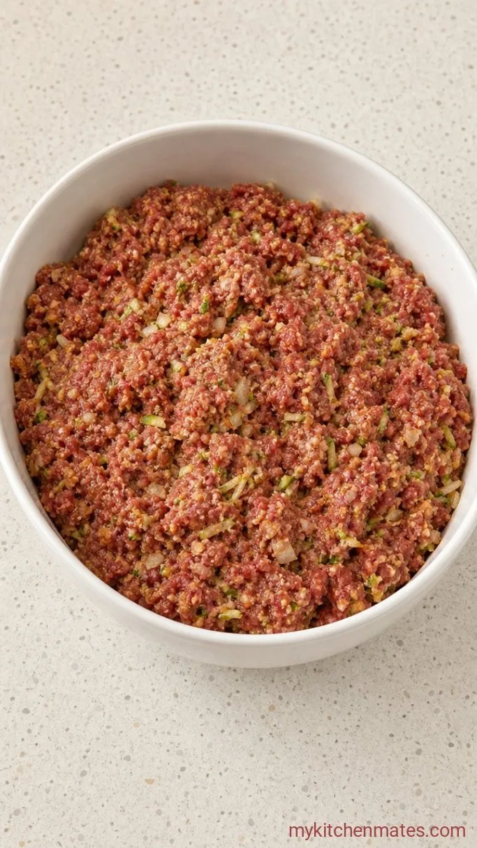 Moist Zucchini Meatloaf That Stays Tender Every Time Step 1: Mix the Meatloaf Mixture