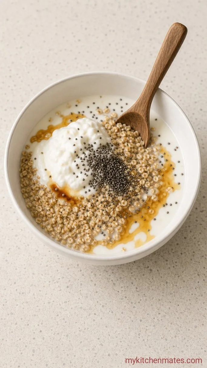 Creamy Steel Cut Overnight Oats (No Cooking Needed) Step 1: Mix the Oats and Liquid
