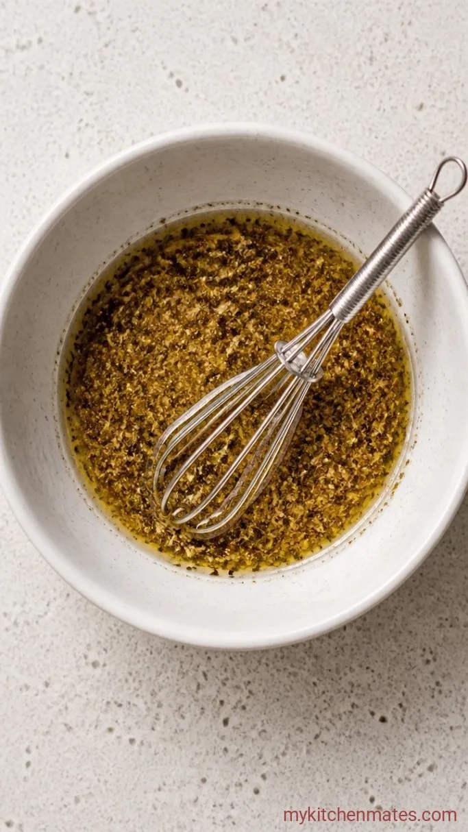 Hearty Italian Grinder Sandwich Step 1: Mix the Oregano Dressing