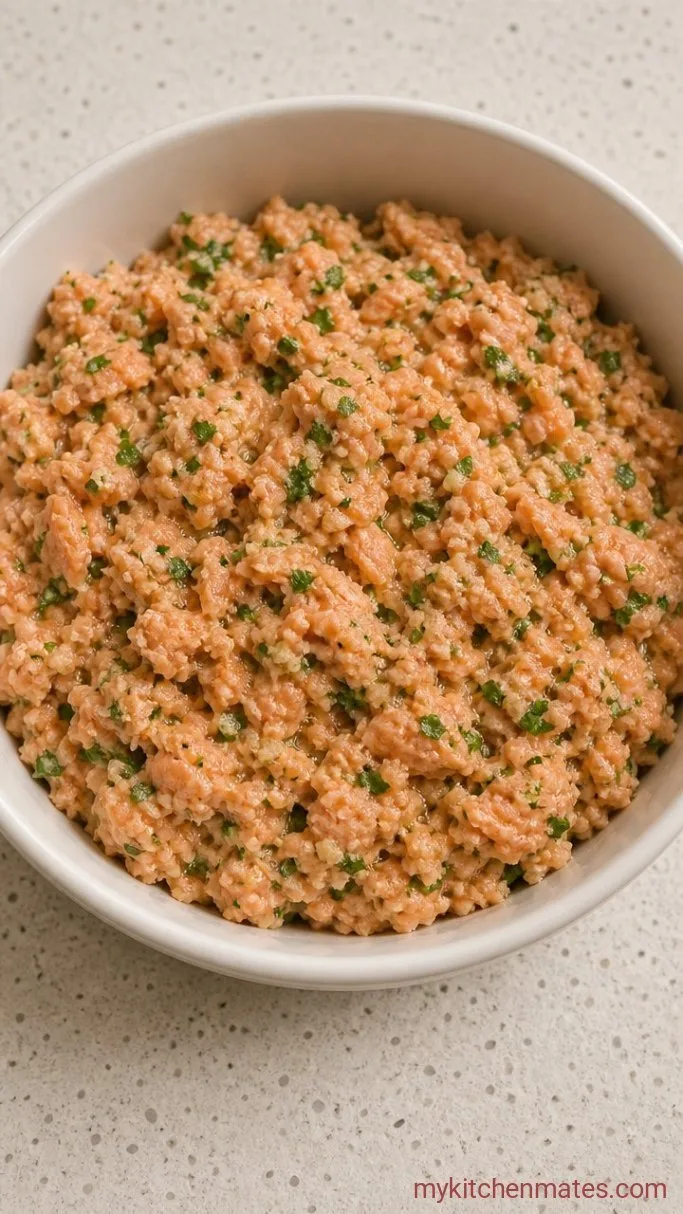 Step 1: Mix the Salmon Mixture