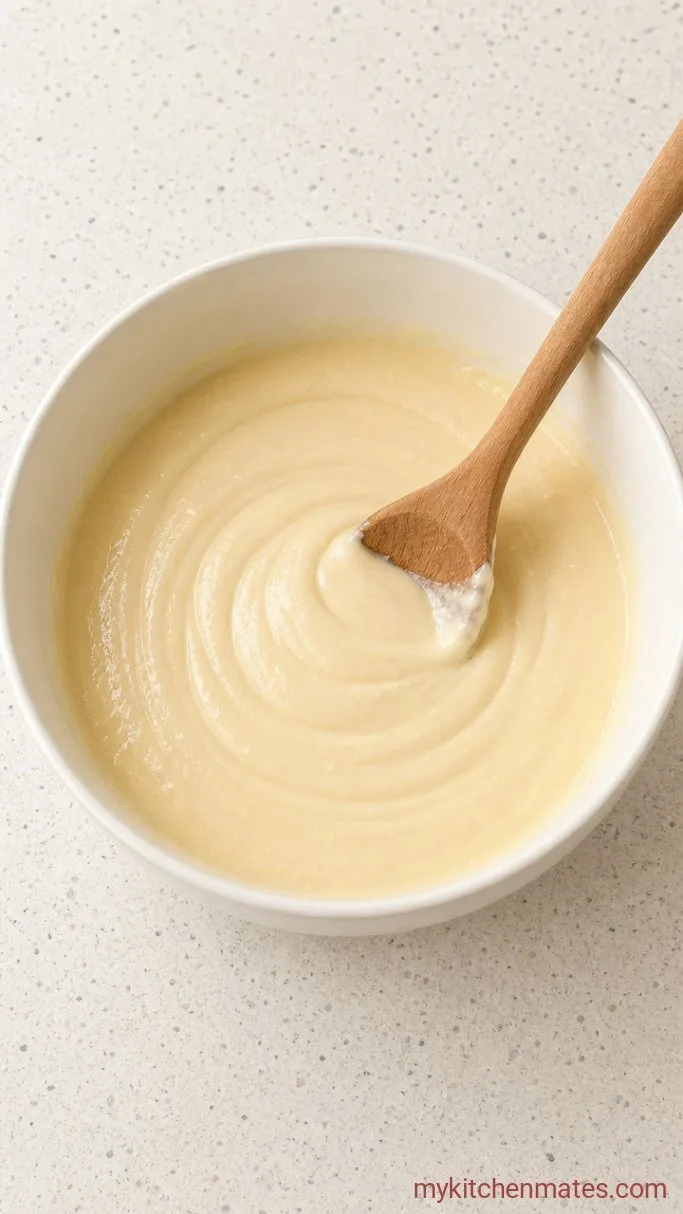 Adorable 4-Inch Mermaid Bento Cake (One-Bowl Vanilla) Step 1: Mix the Vanilla Cake Batter