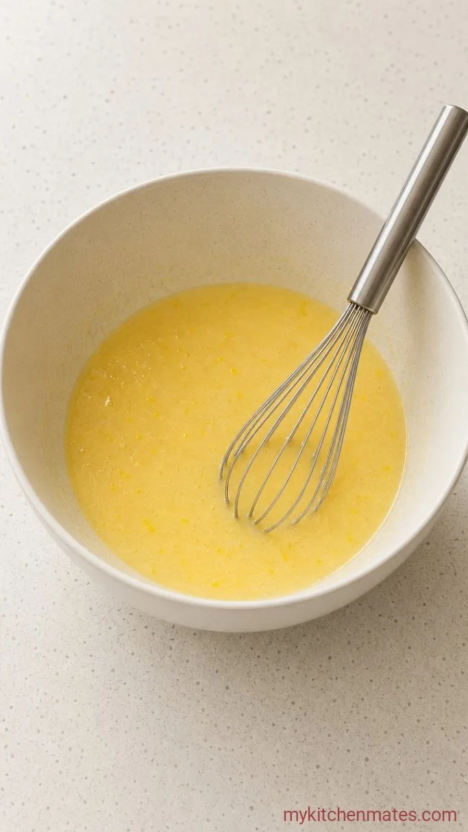 Extra-Moist Italian Lemon Pound Cake with Lemon Glaze Step 1: Mix the Wet Ingredients