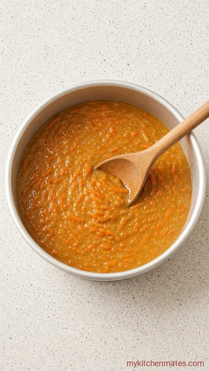 One-Bowl Carrot Walnut Cake Step 1: Mix the Wet Ingredients