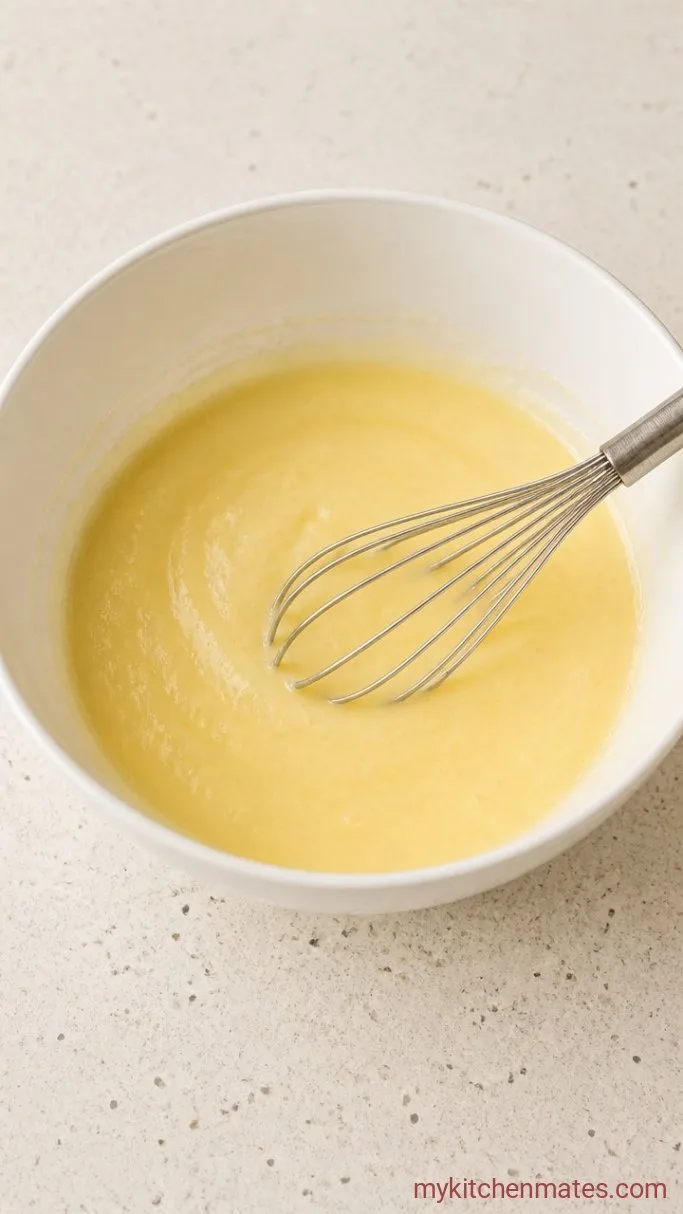 One-Bowl Strawberry Almond Cake Step 1: Mix the Wet Ingredients