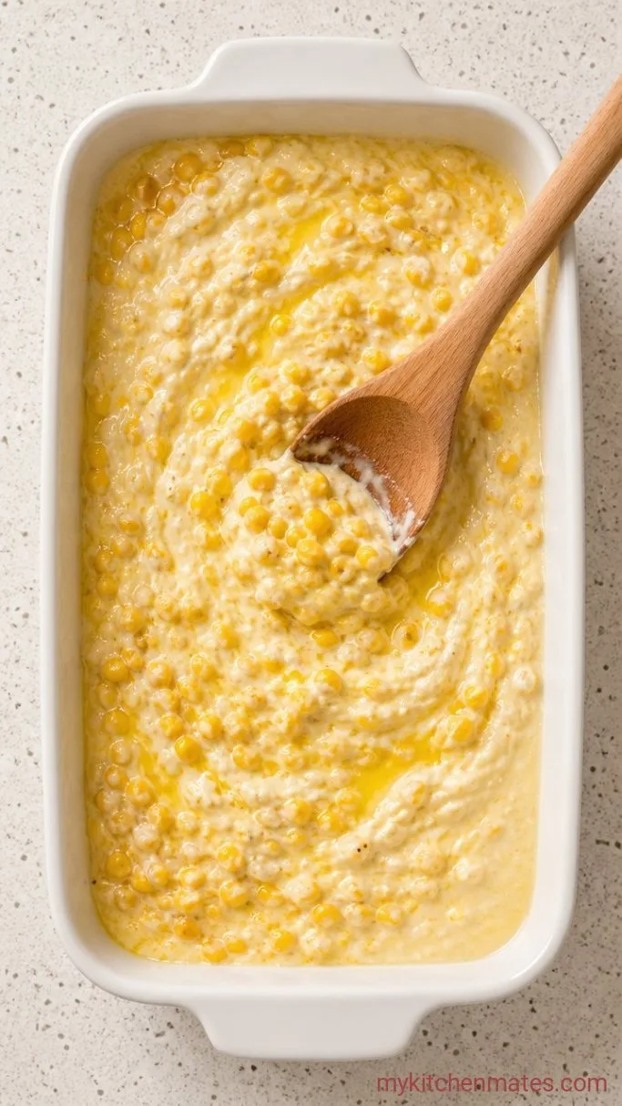 The Creamy Paula Deen Corn Casserole (Just 6 Ingredients) Step 1: Mix the Wet Ingredients