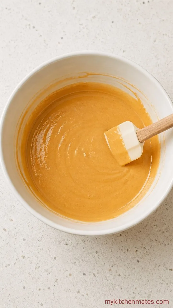 6-Ingredient High Protein Chocolate Chip Cookies Step 1: Mix the Wet Ingredients