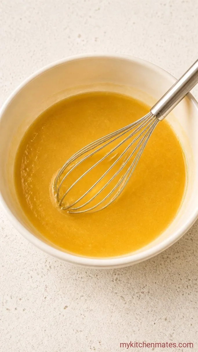 Fudgy Gluten Free Brownies (Easy One-Bowl) Step 1: Mix the Wet Ingredients