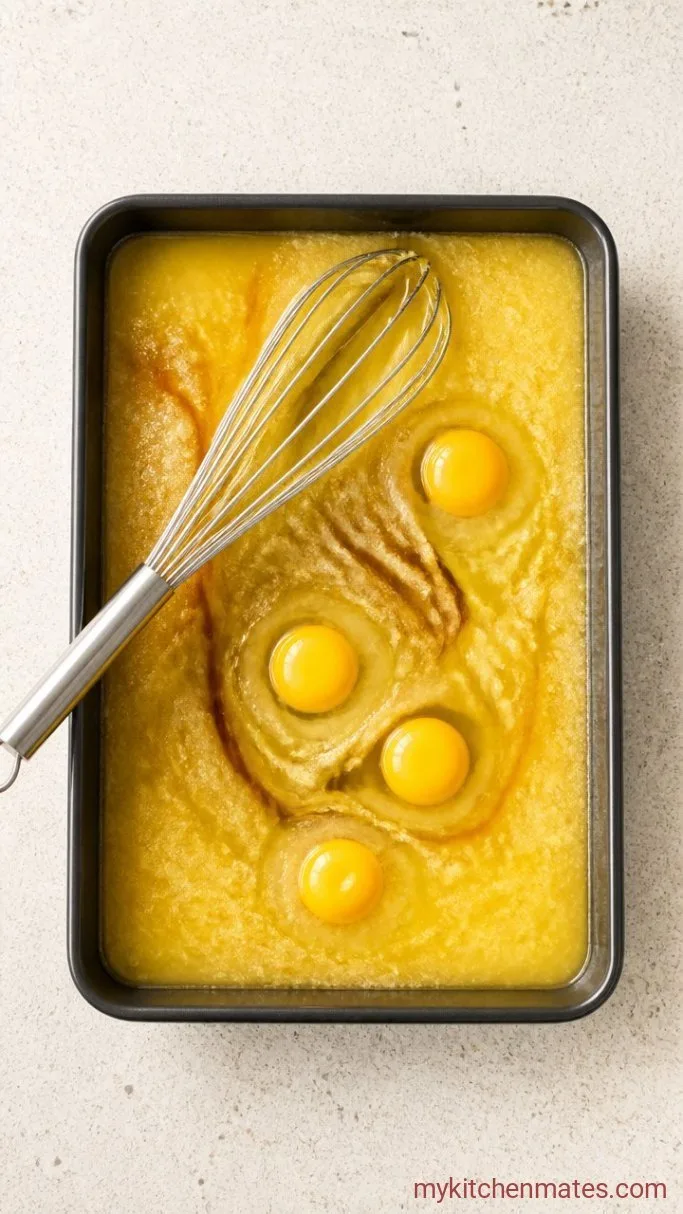 Big-Batch Fudgy Sheet Pan Brownies Step 1: Mix the Wet Ingredients