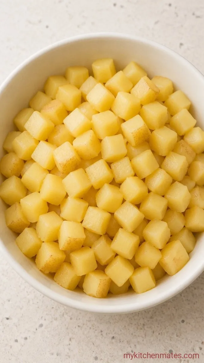 Make-Ahead Cheesy Egg and Potato Casserole Step 1: Parboil the Potatoes
