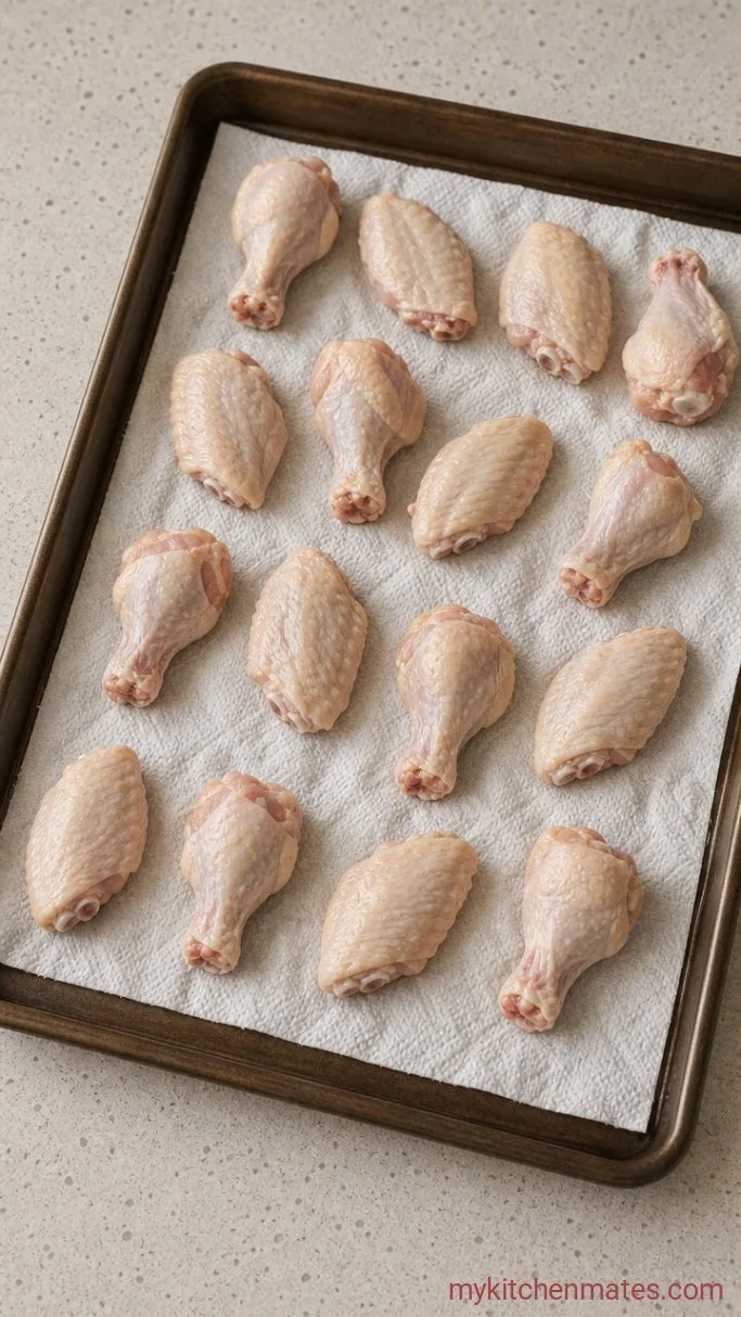 Step 1: Pat the Wings Bone-Dry