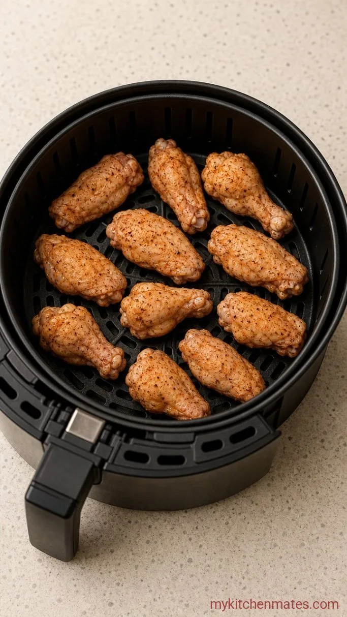 Crispy Air Fryer Chicken Wings in 30 Minutes Step 1: Pat the Wings Dry and Season
