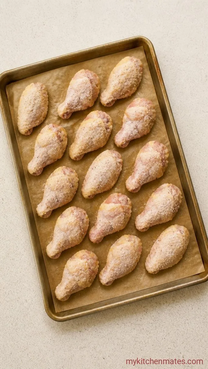 Step 1: Pat the Wings Dry and Season
