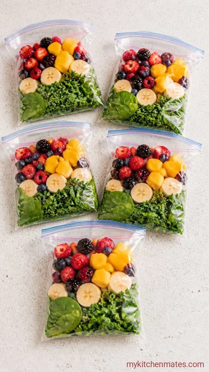 Step 1: Portion the Fruit and Greens