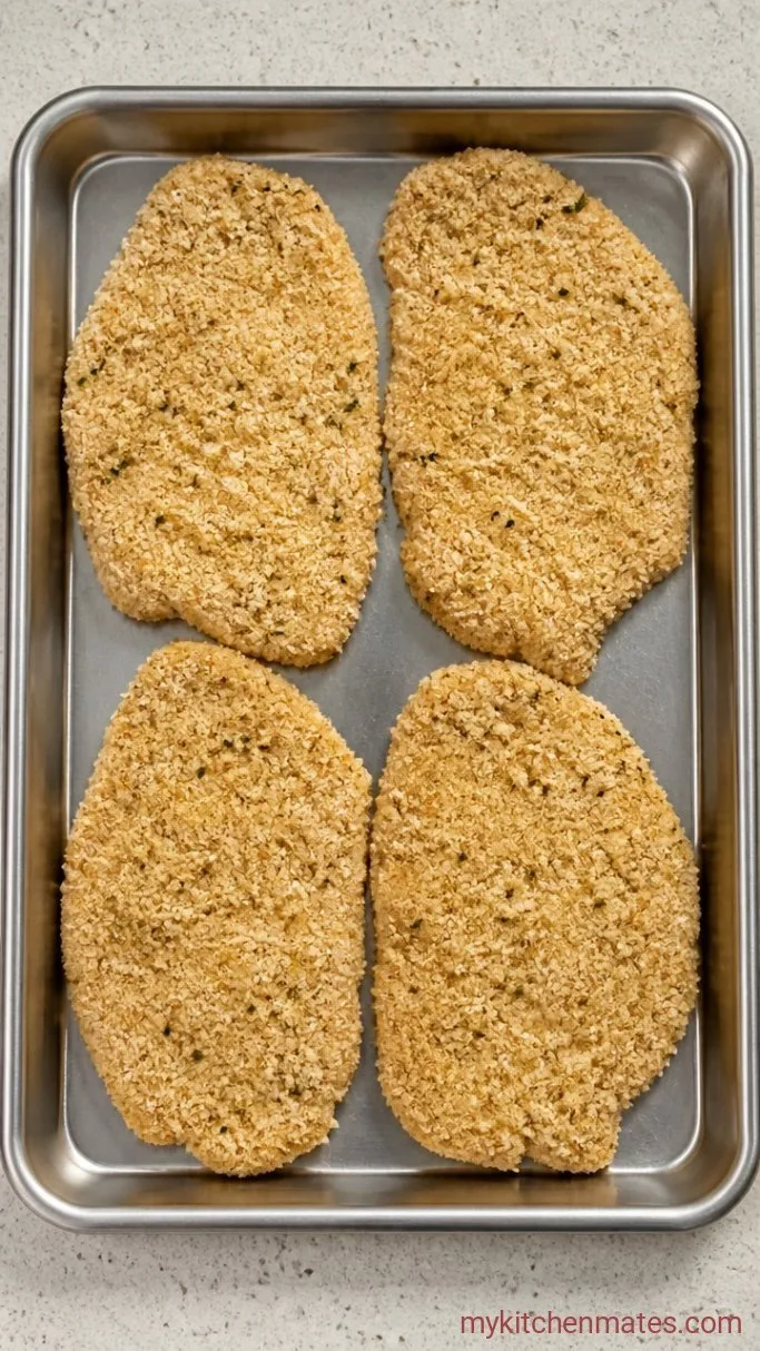 Step 1: Pound and Bread the Chicken