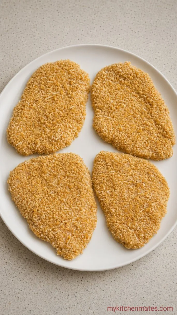 Step 1: Pound and Bread the Chicken