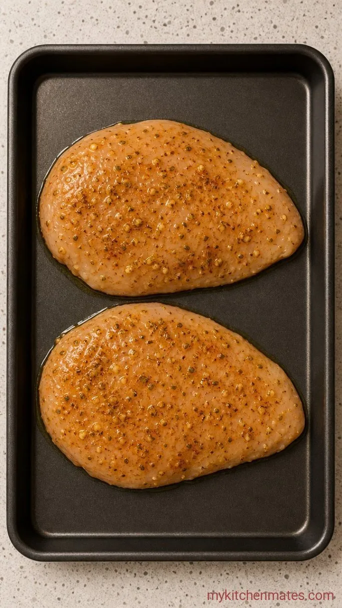 15-Minute Juicy Broiled Chicken Breasts Step 1: Pound and Season the Chicken