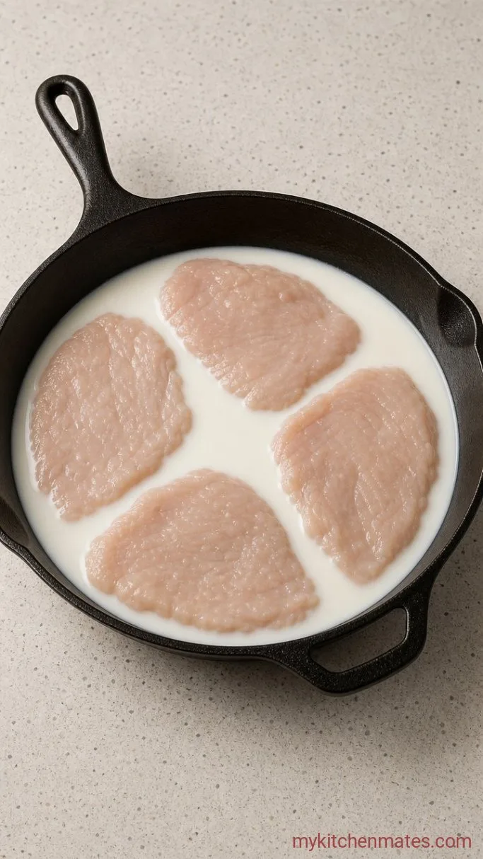Step 1: Pound and Soak the Chicken