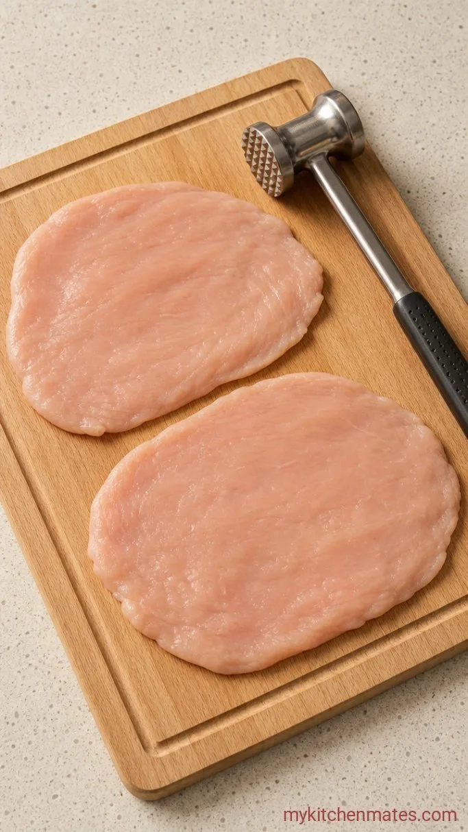 15-Minute Juicy Cajun Chicken Breast Step 1: Pound the Chicken Breasts