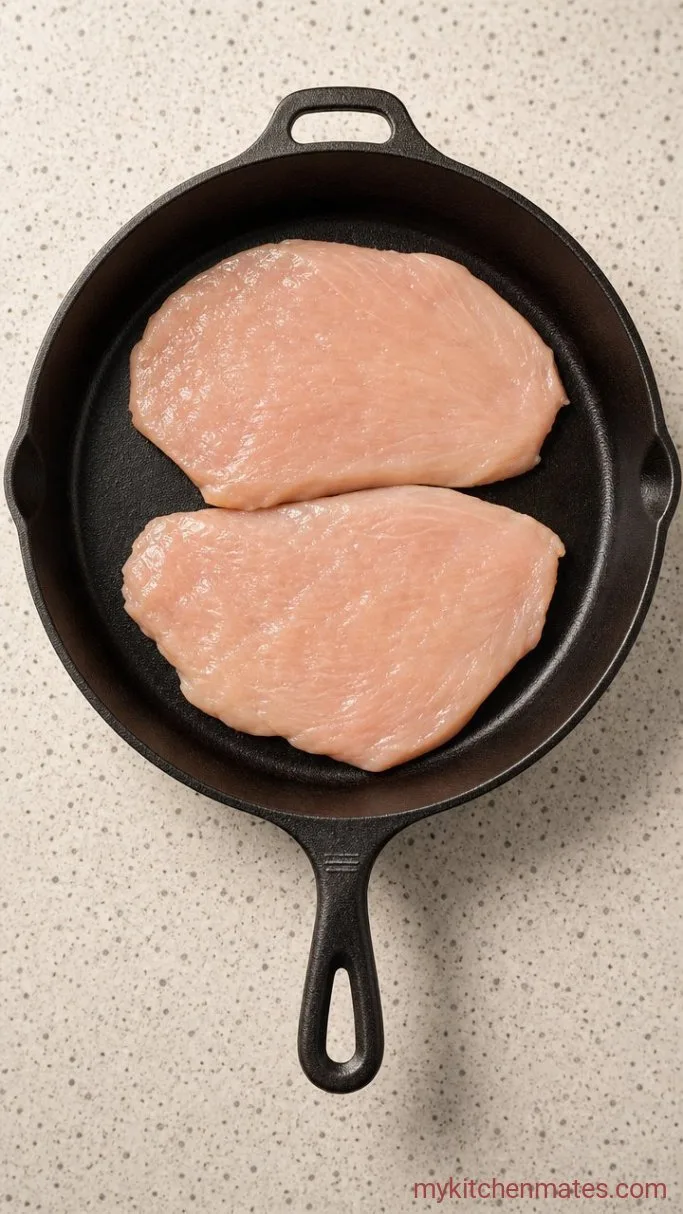 Cheesy Baked Asparagus Stuffed Chicken Breast Step 1: Pound the Chicken