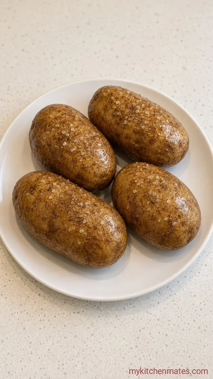 Fluffy Crockpot Baked Potatoes (No Oven Required) Step 1: Prep the Potatoes