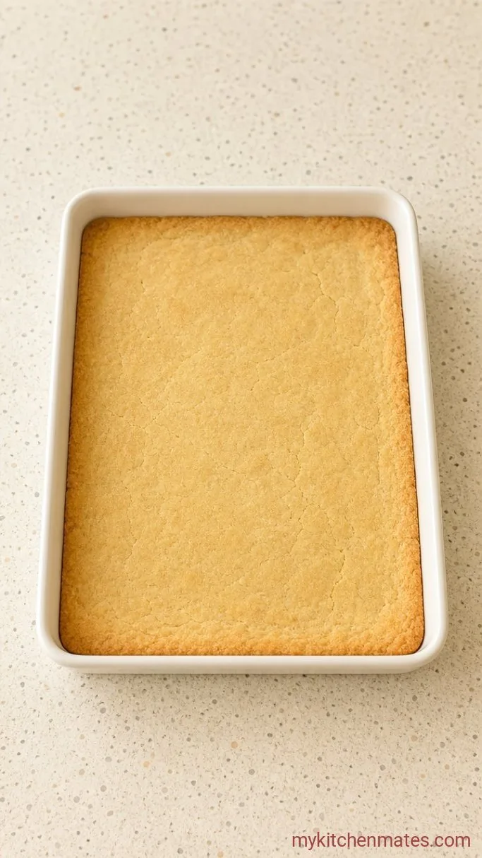 Gooey Pecan Pie Cheesecake Bars Step 1: Press and Bake the Crust