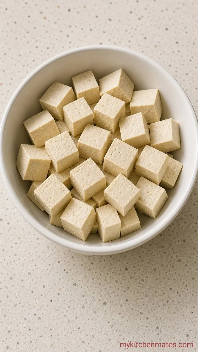 Step 1: Press and Cube the Tofu
