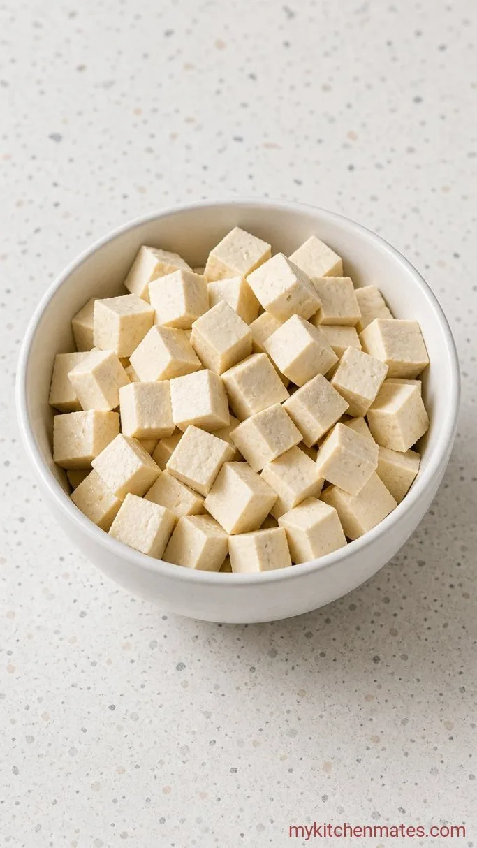 Step 1: Press and Cube the Tofu
