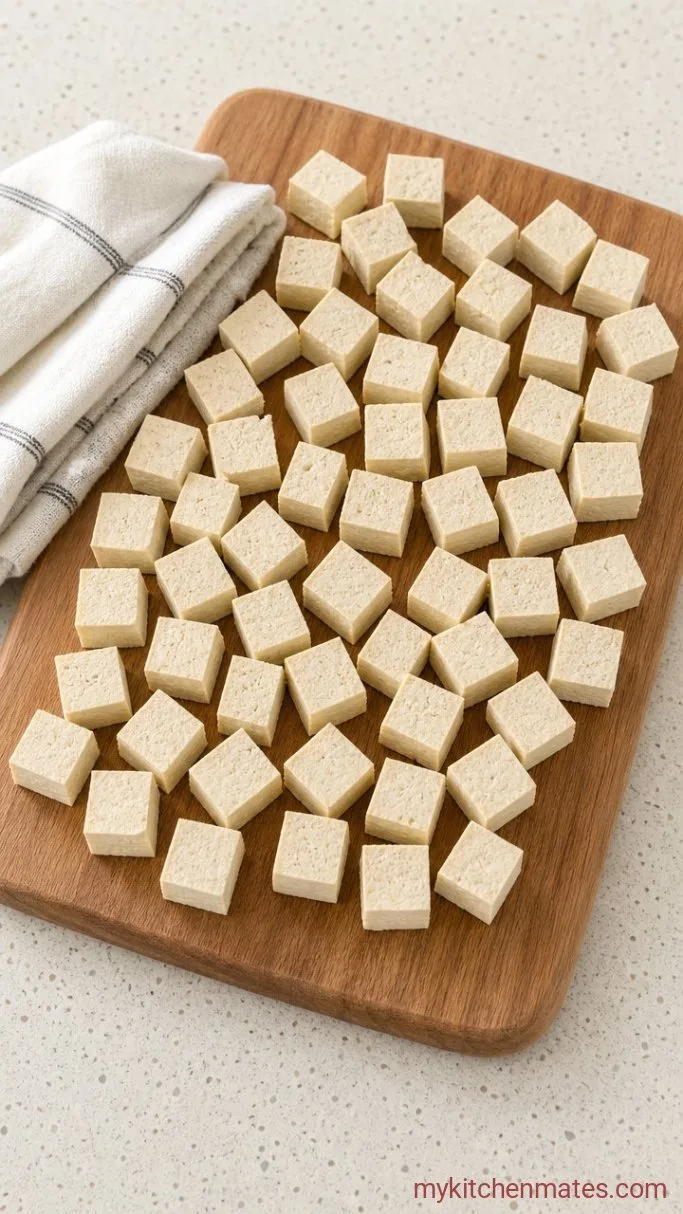 Step 1: Press and Cube the Tofu