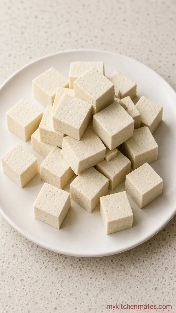 Step 1: Press and Cube the Tofu