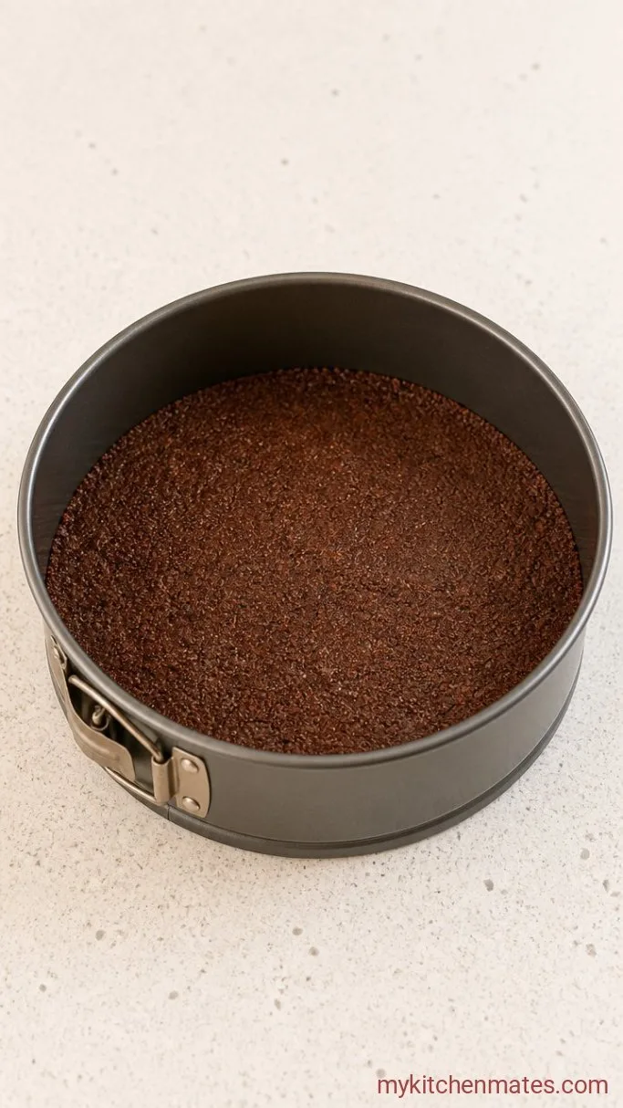 No-Bake Chocolate Ice Cream Cake Step 1: Press the Chocolate Crust