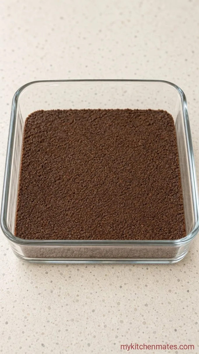 5-Ingredient Brownie Refrigerator Cake Step 1: Press the Cookie Crust