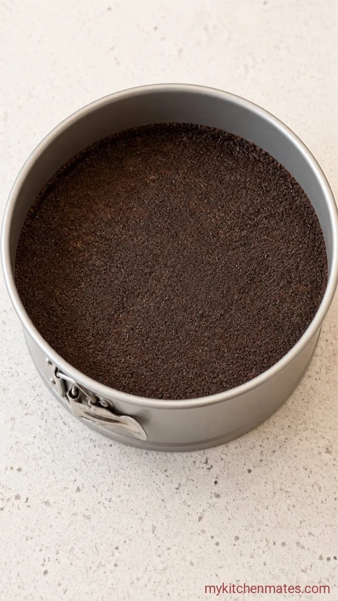 Rich, Silky No-Bake Chocolate Mousse Cake Step 1: Press the Crust