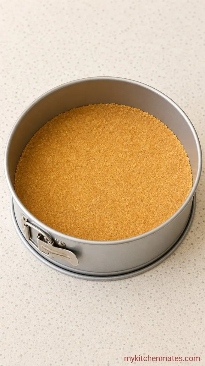 Creamy No-Bake Banana Pudding Cheesecake Step 1: Press the Crust