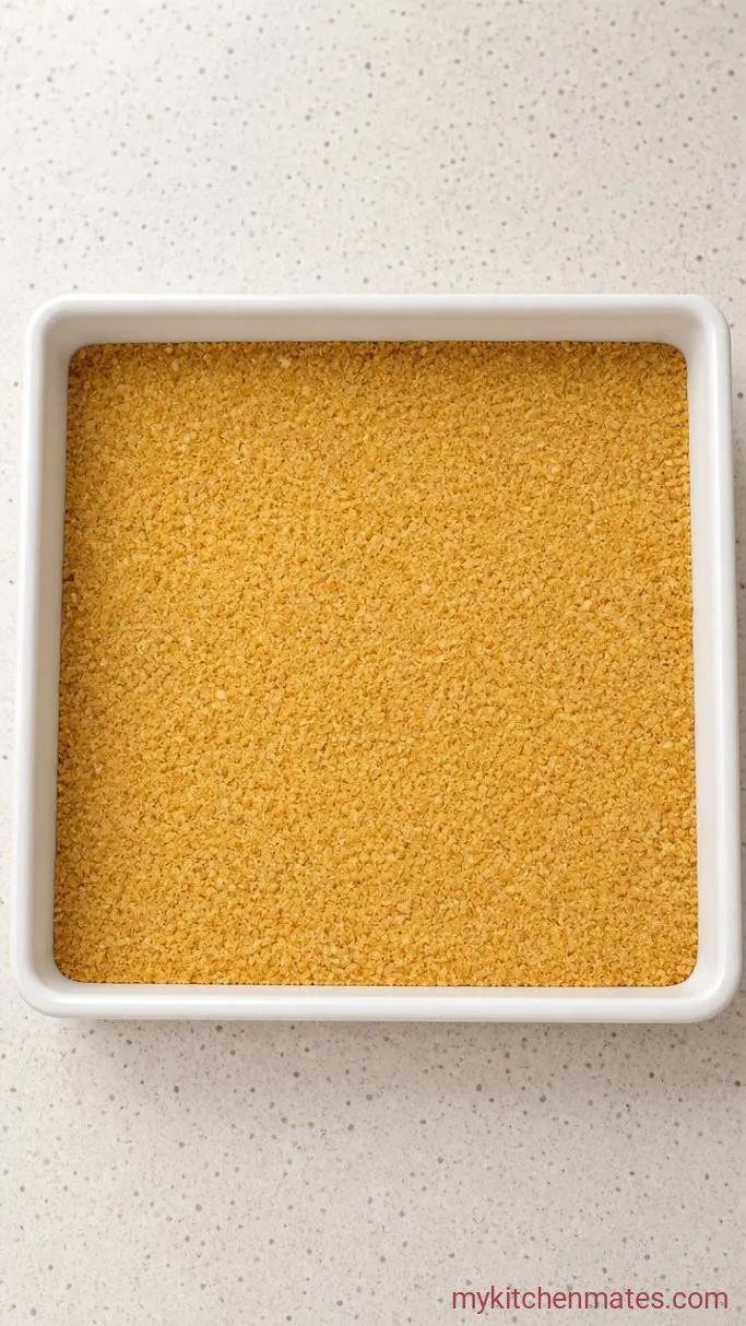 No-Bake Pineapple Lush Cake Step 1: Press the Crust