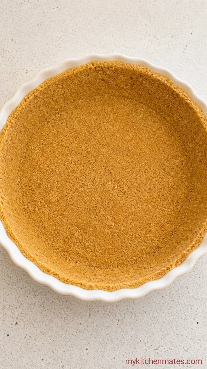 No-Bake Blueberry Cream Pie Step 1: Press the Crust