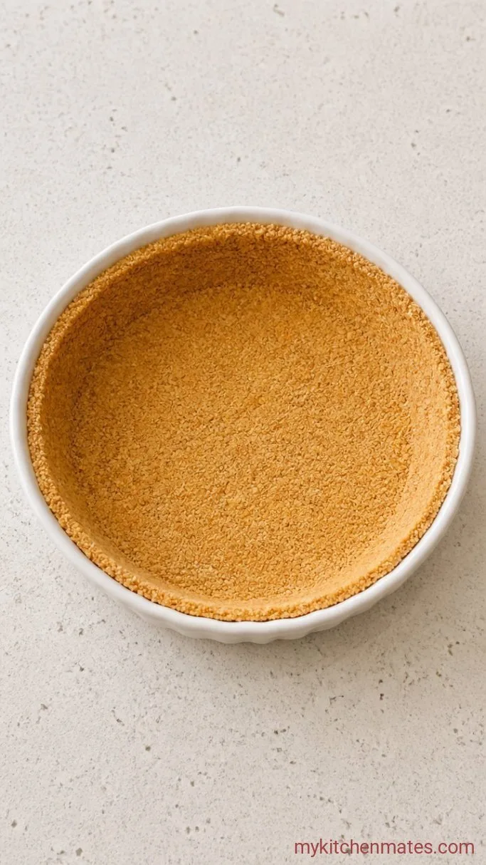 Fluffy No-Bake Pumpkin Chiffon Pie Step 1: Press the Crust