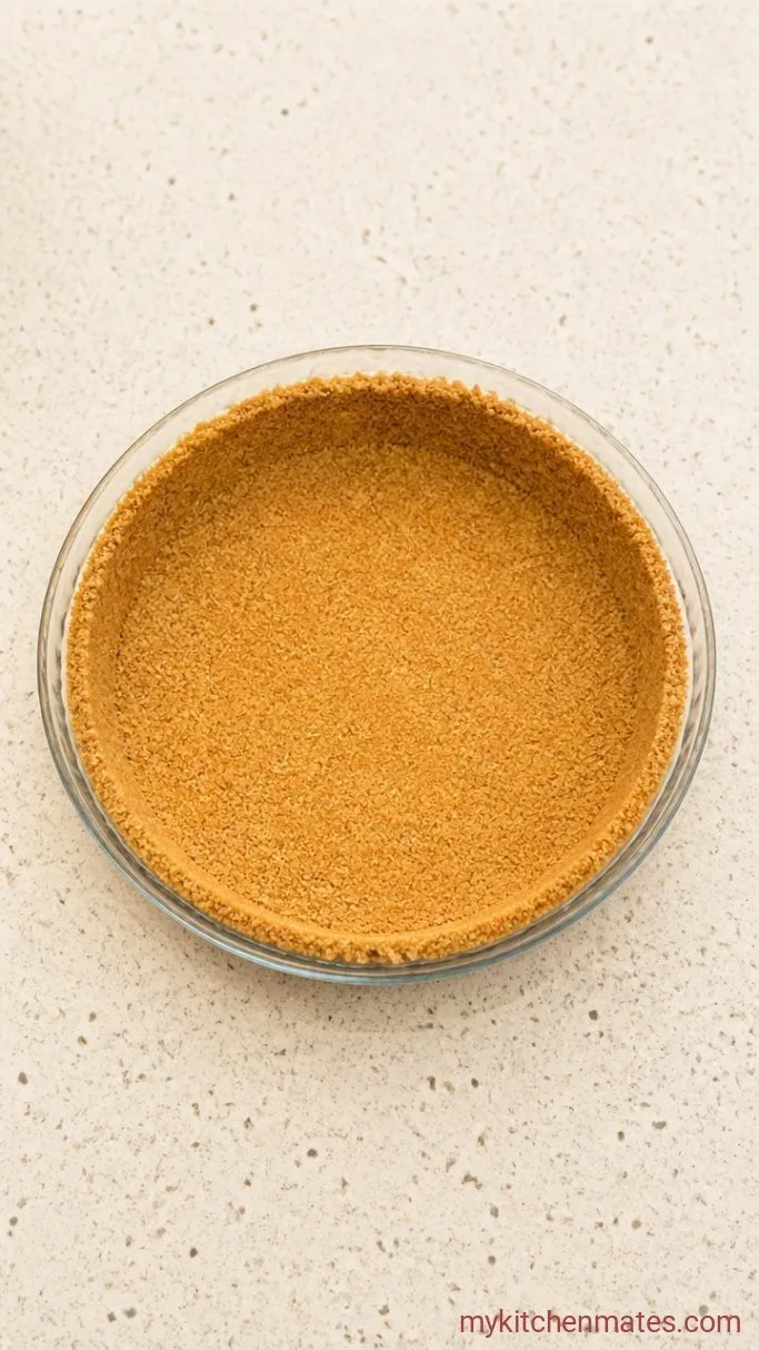 No-Bake Coconut Cream Pie Step 1: Press the Graham Cracker Crust