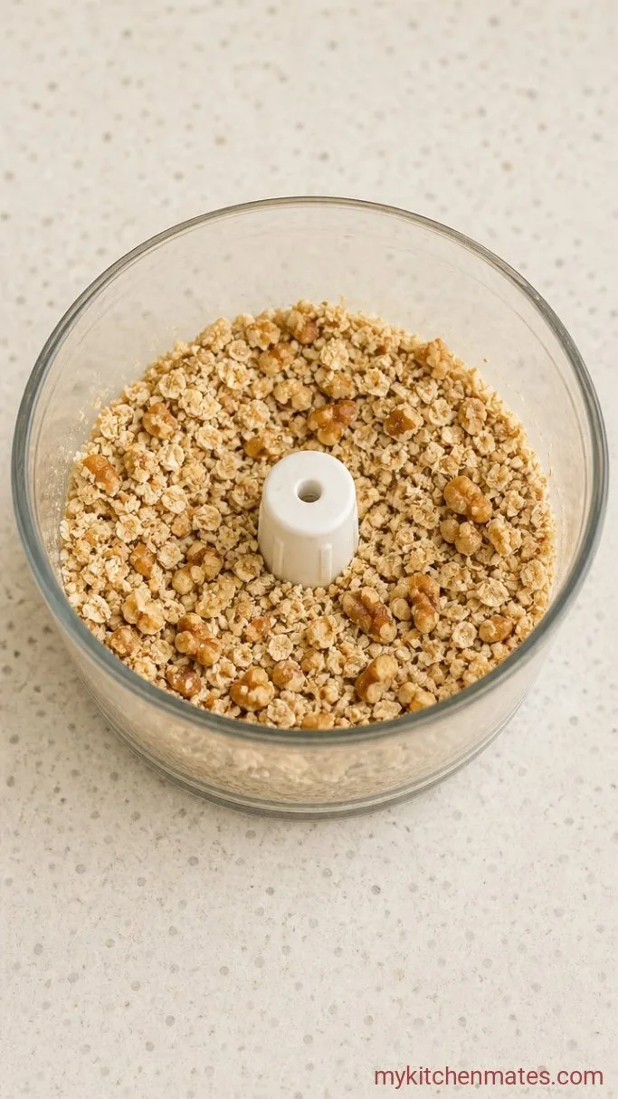 15-Minute No-Bake Carrot Cake Bites Step 1: Pulse the Oats and Nuts