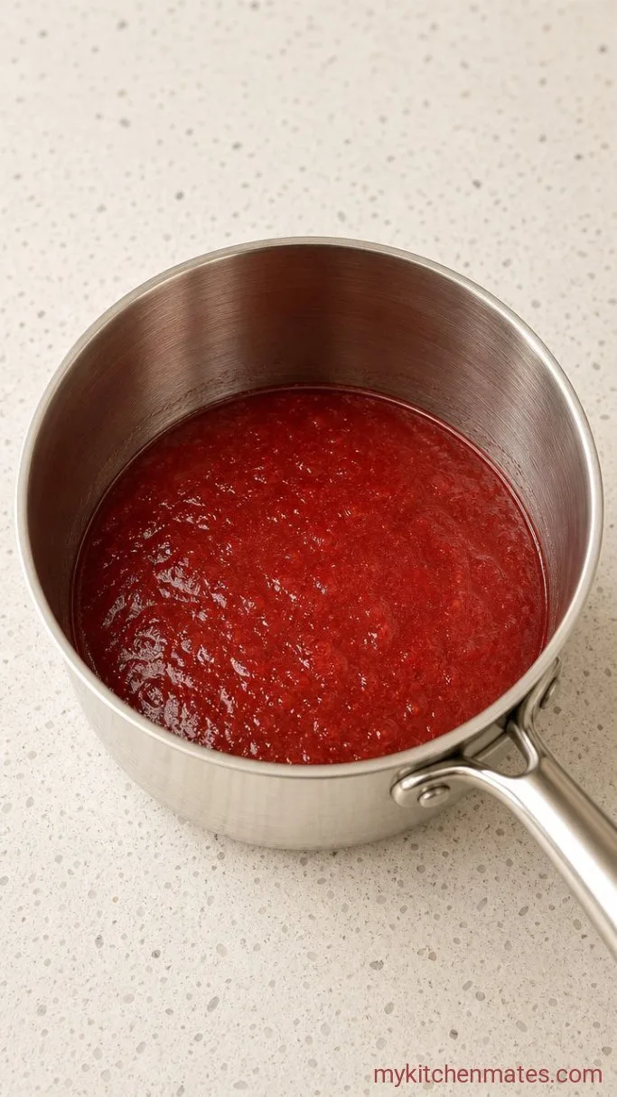 Step 1: Reduce the Strawberry Purée