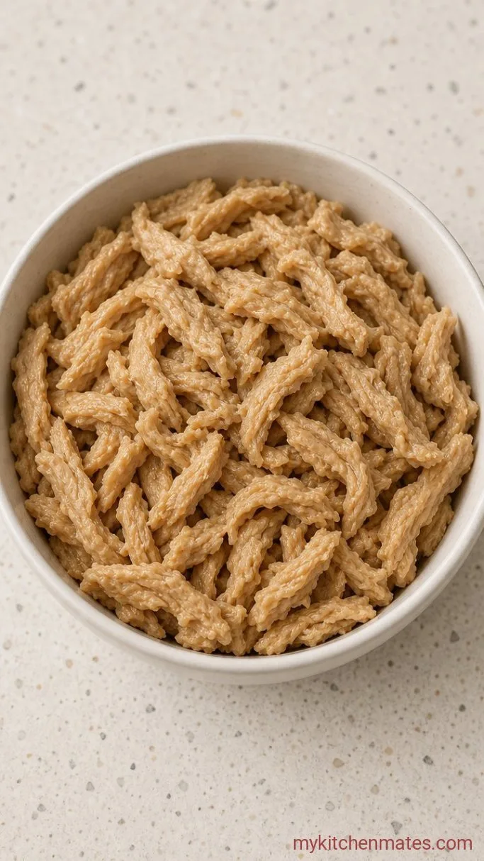 30-Minute Vegan Chicken Noodle Soup Step 1: Rehydrate the Soy Curls