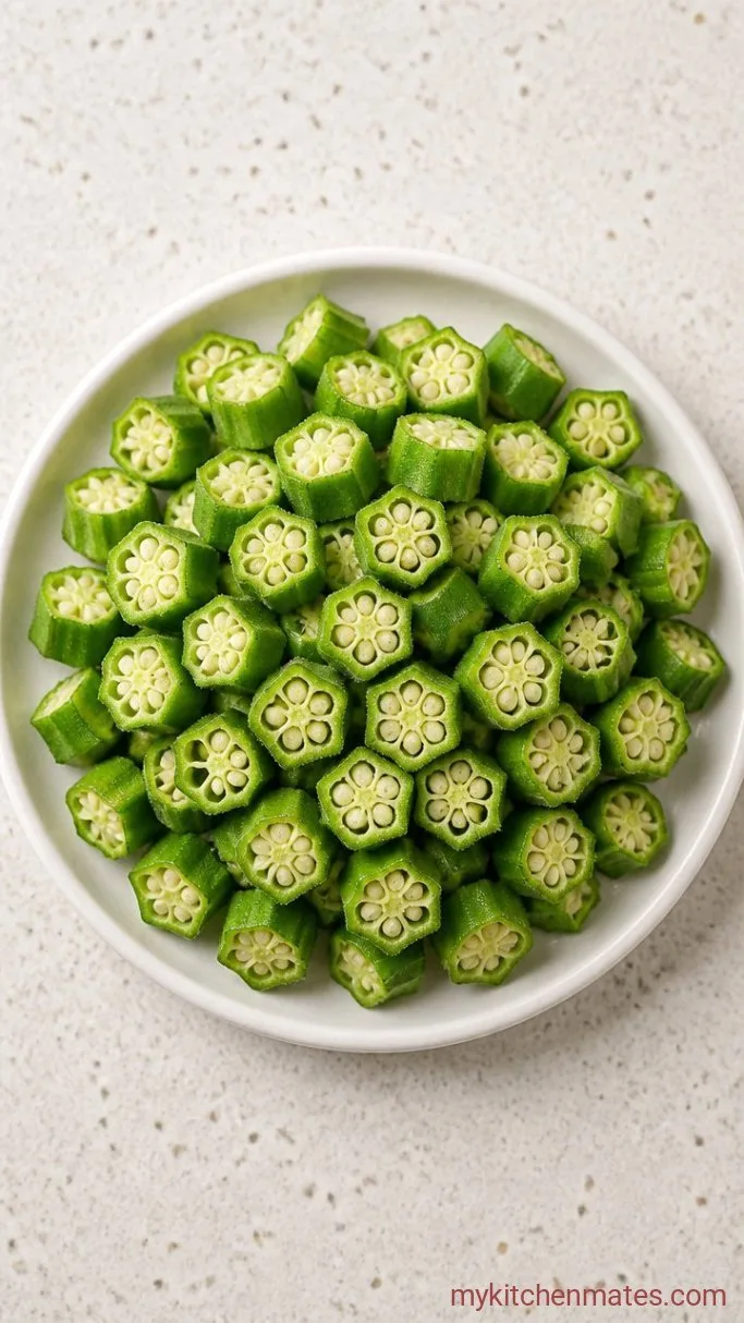 Quick Bhindi Recipe Indian Style: No-Slimy Okra Masala Step 1: Rinse and Slice the Okra