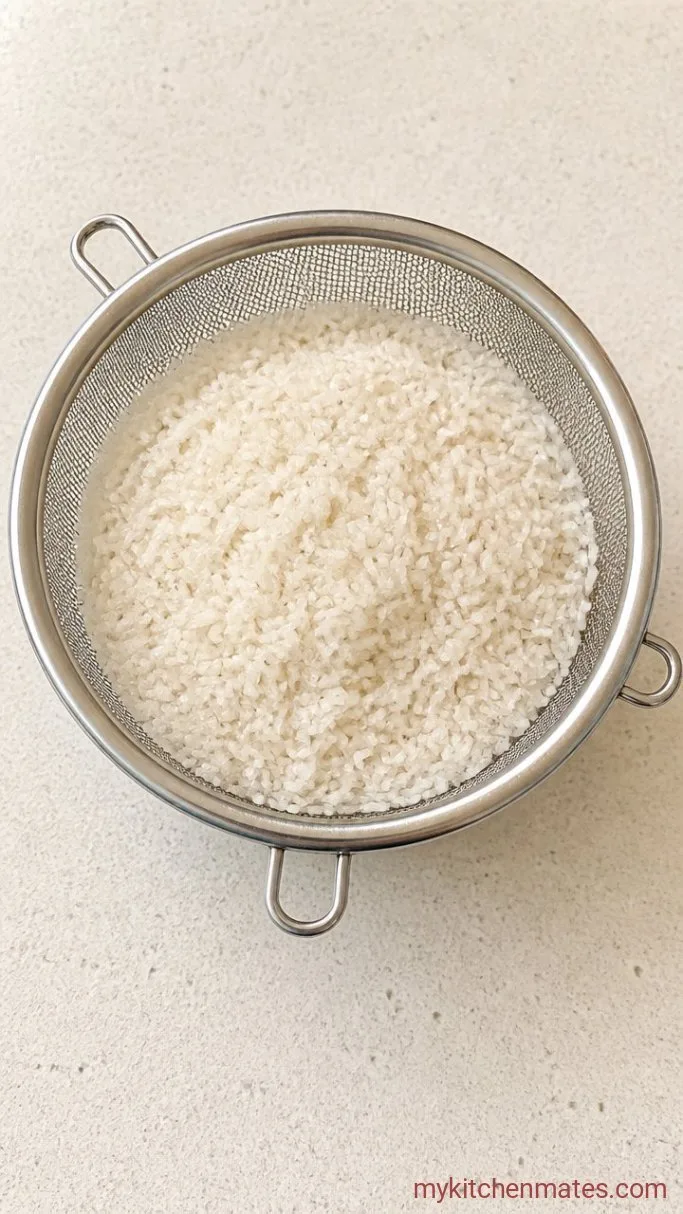Creamy Mexican Rice Pudding (Arroz con Leche) Step 1: Rinse the Rice